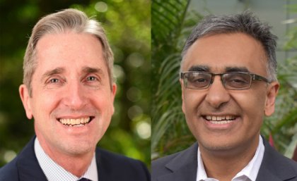 Professor David Johnson (left) and Professor Maher Gandhi (right).